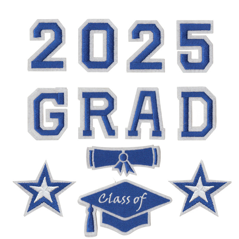 Wholesale 2025 Graduation Season Embroidery Cloth Stickers